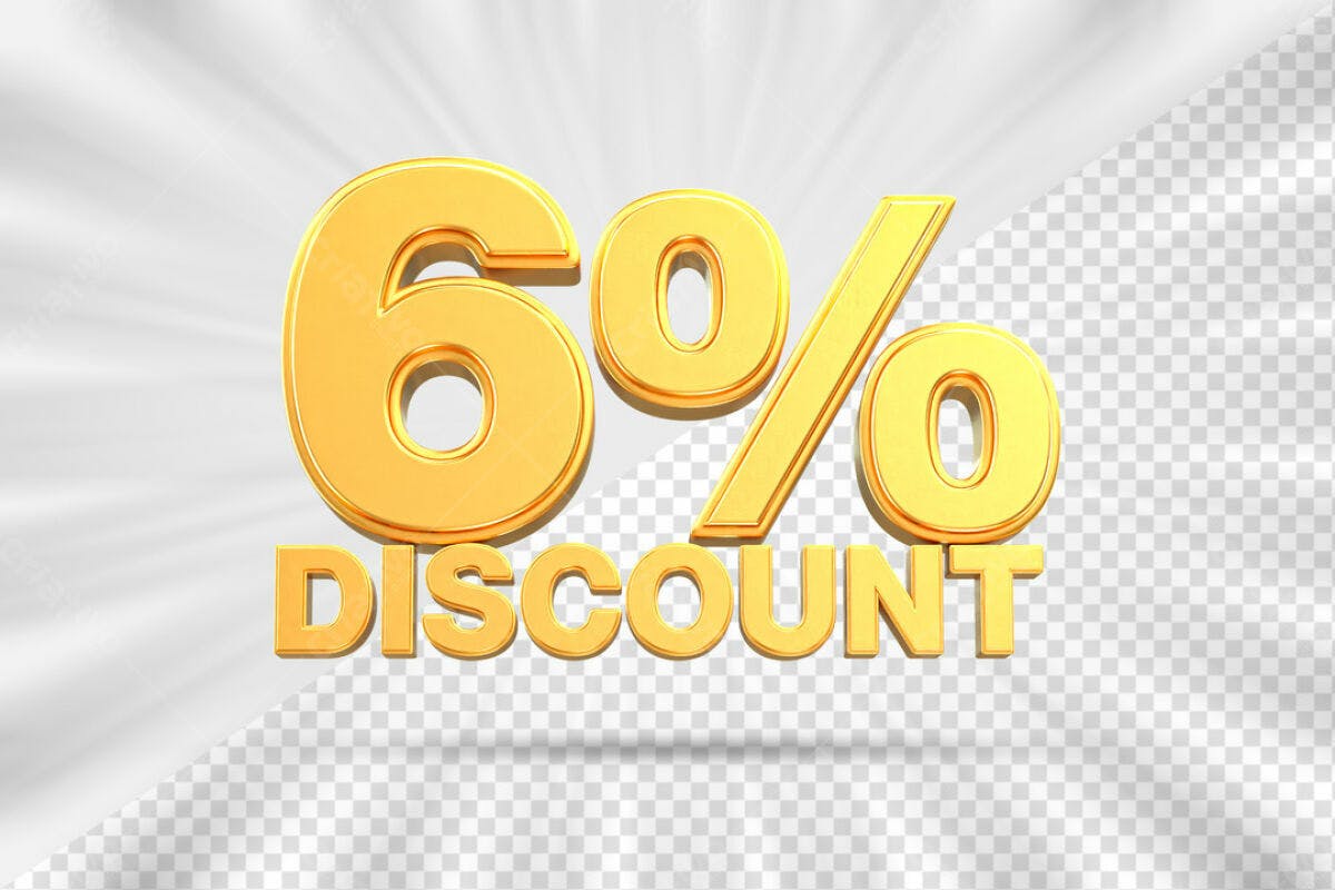 Banner 6% Desconto PSD Editável