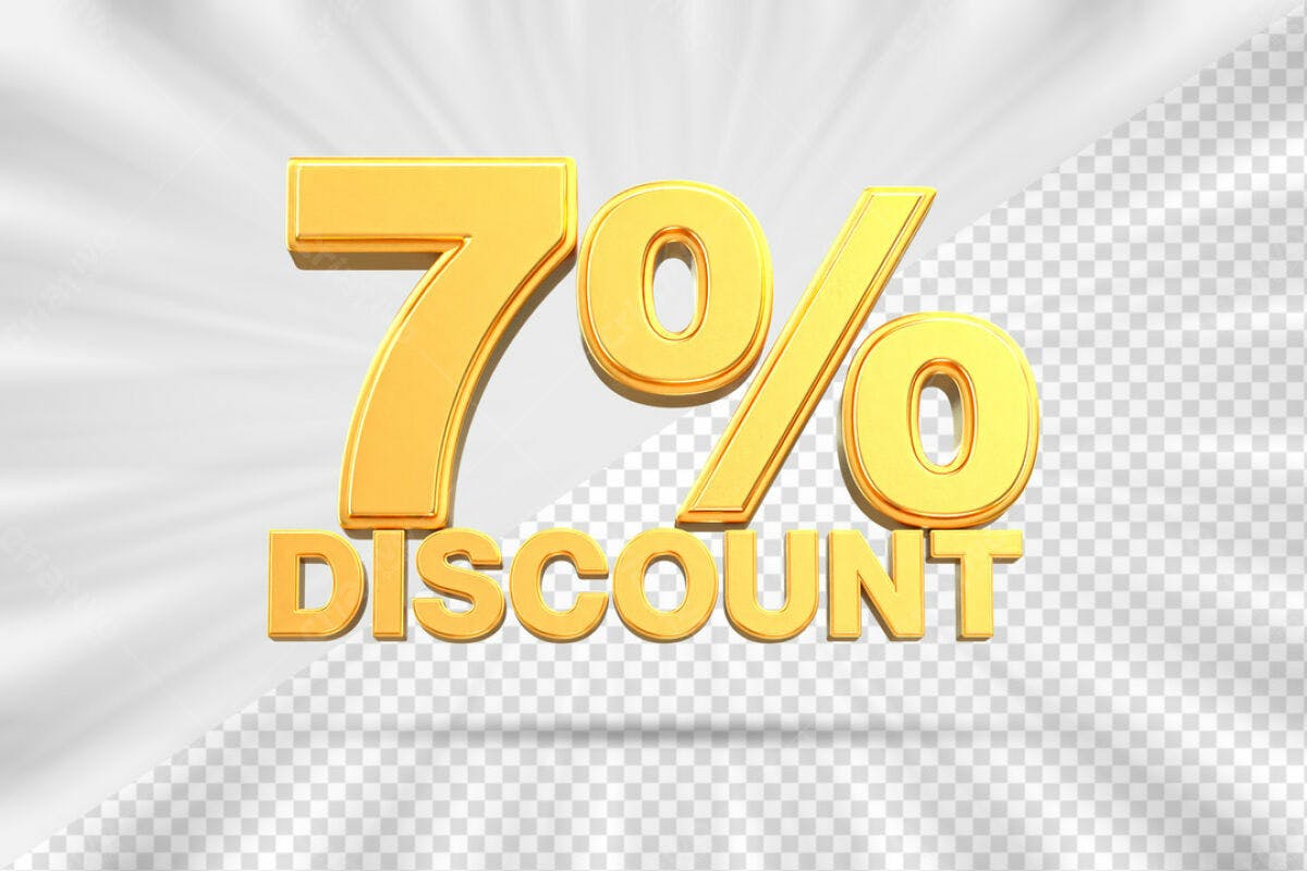 Banner 7% Desconto PSD Editável