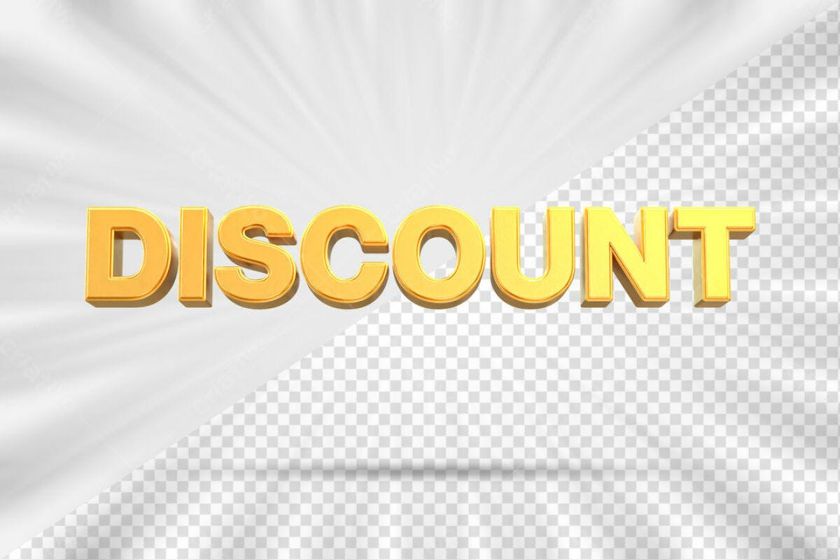 Banner Desconto em Ouro PSD Editável