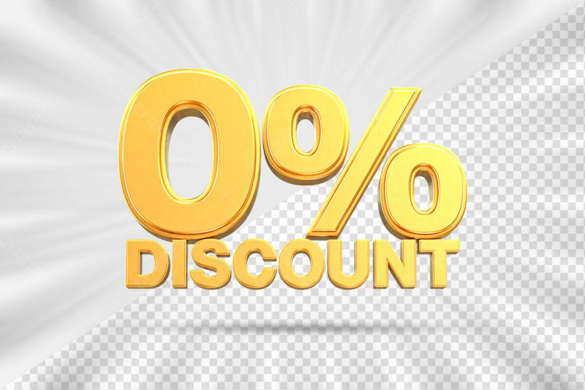 Banner 0% Desconto PSD Editável