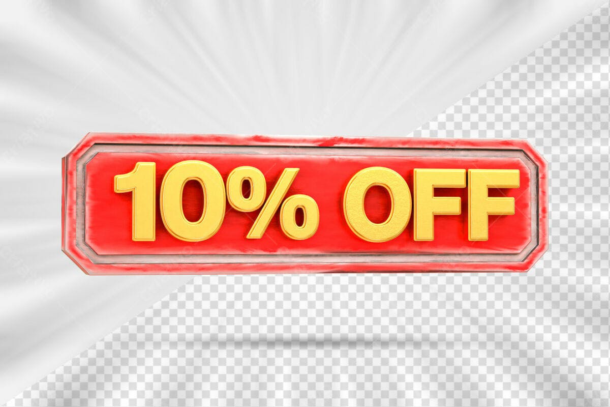 Banner 10% OFF PSD Editável