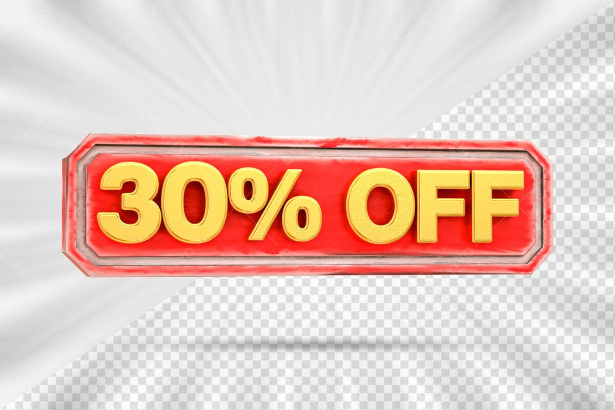 Banner 30% OFF PSD Editável