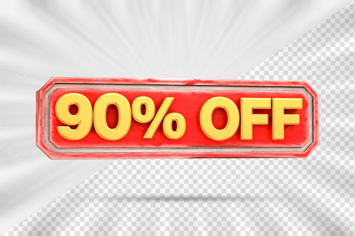 Banner 90% OFF PSD Editável