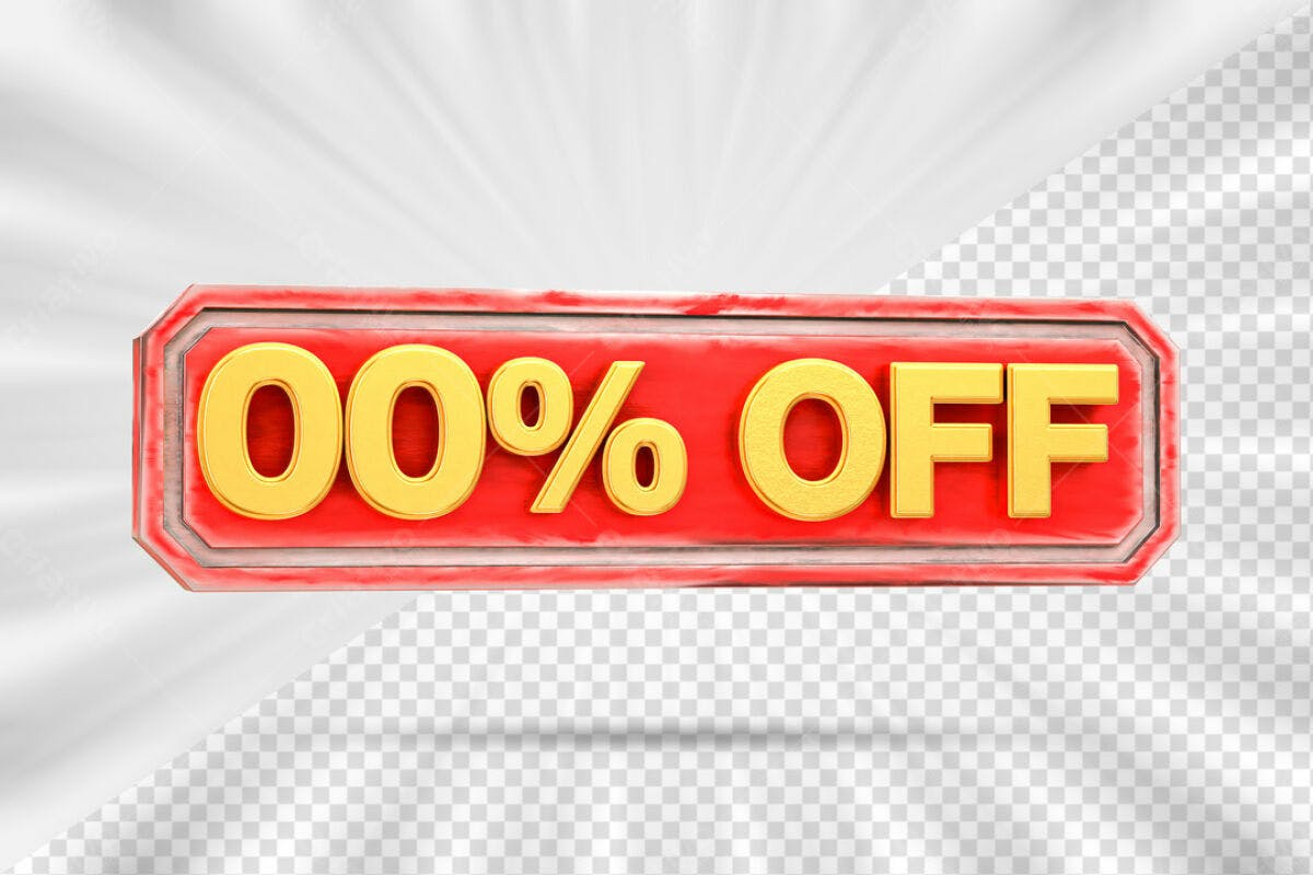 Banner de Desconto 00% OFF PSD Editável