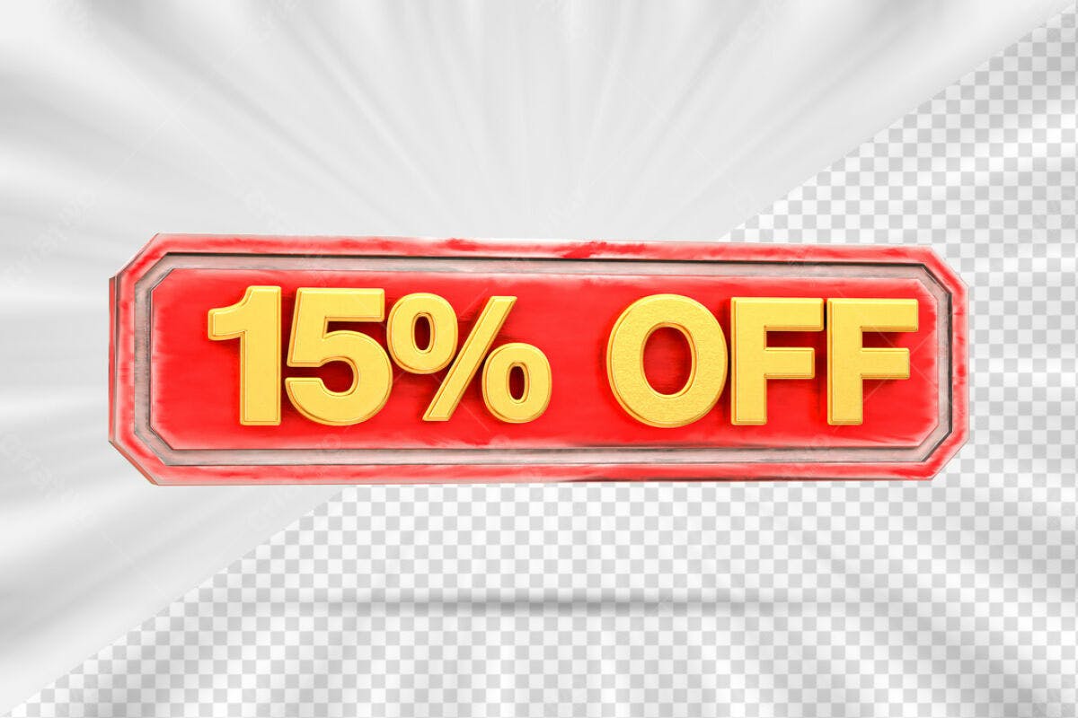 Banner 15% OFF PSD Editável