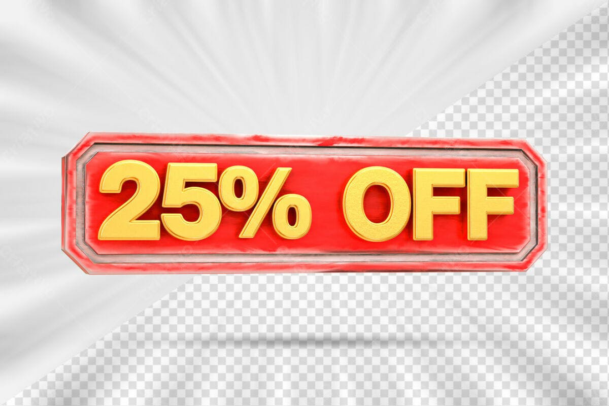Banner 25% OFF PSD Editável