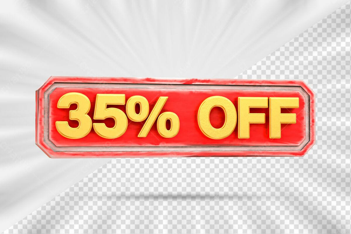 Banner 35% OFF PSD Editável