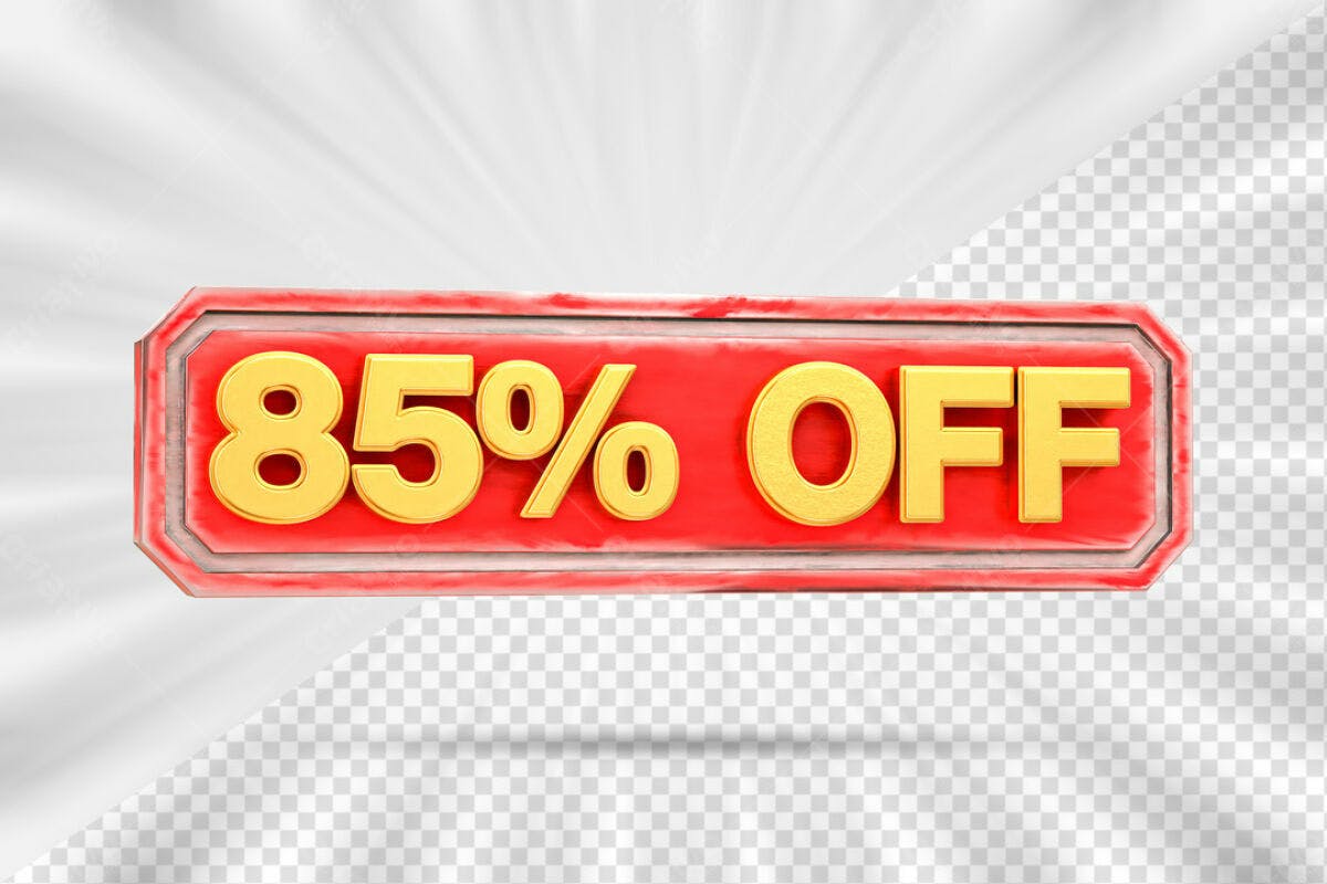 Banner 85% OFF PSD Editável