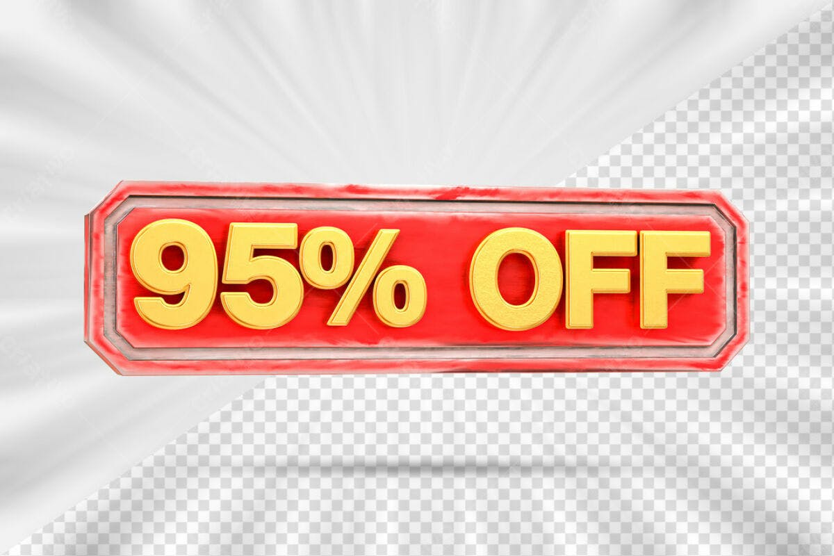 Banner 95% OFF PSD Editável