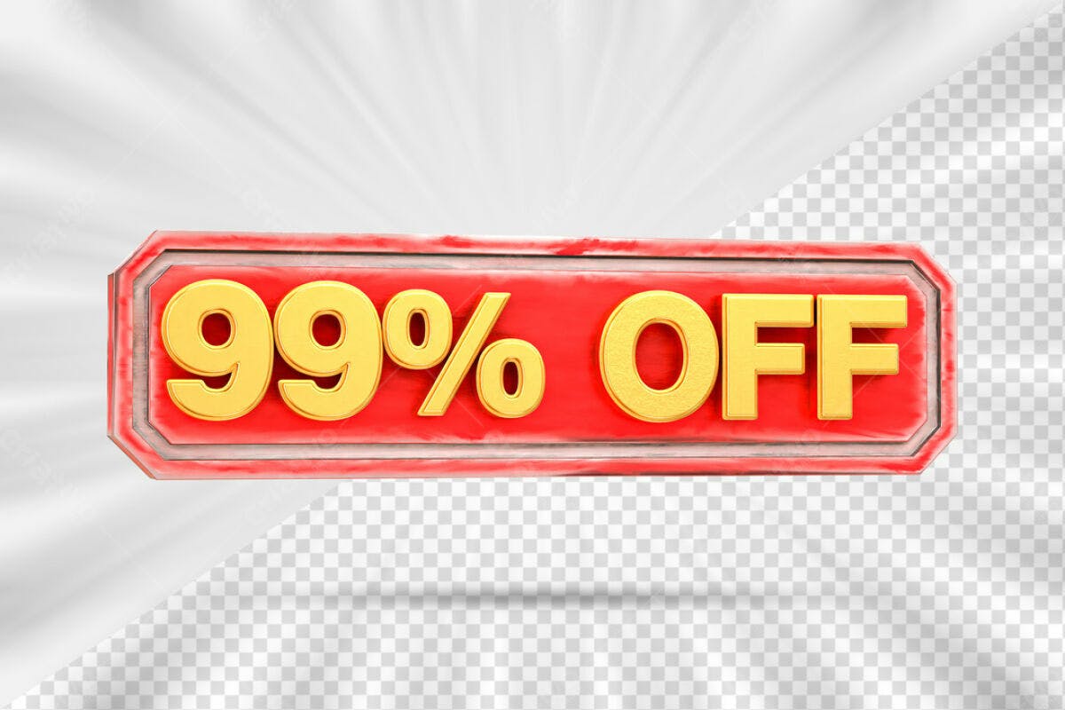 Banner 99% OFF PSD Editável