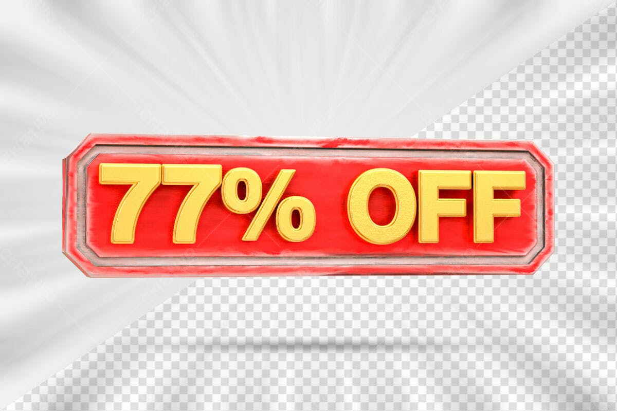Banner 77% Off PSD Editável