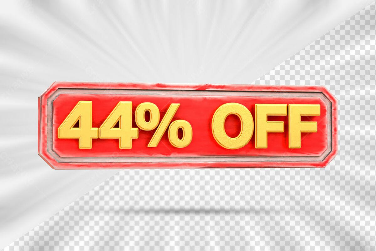 Banner 44% OFF PSD Editável