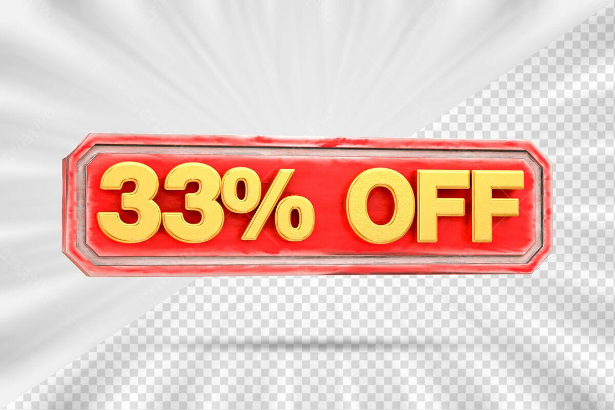 Banner 33% OFF PSD Editável