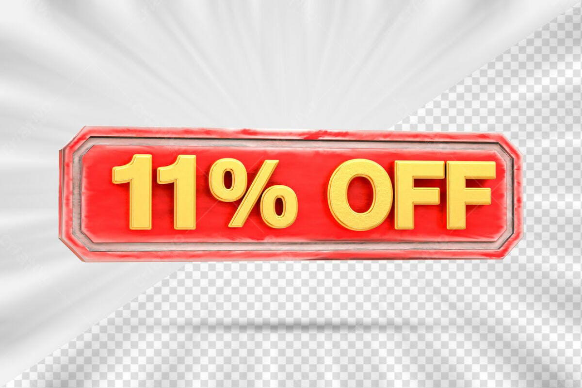 Banner 11% OFF PSD Editável