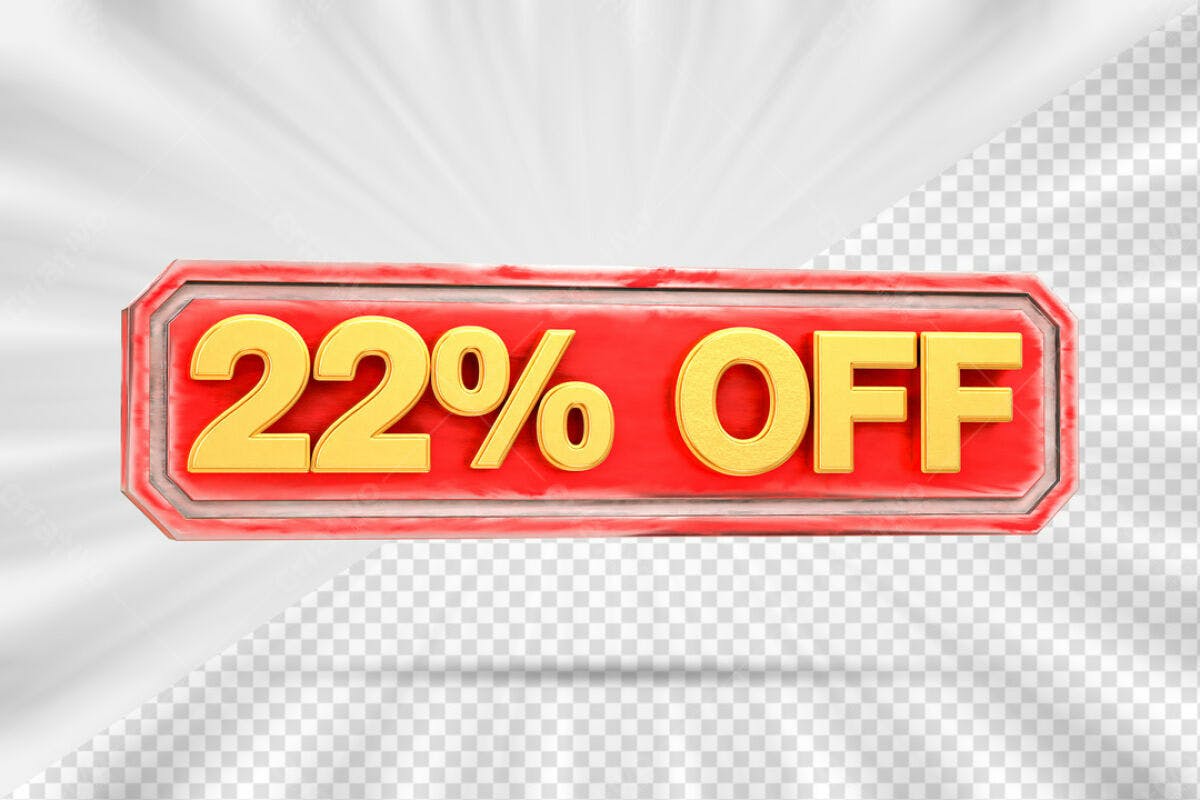 Banner 22% OFF PSD Editável