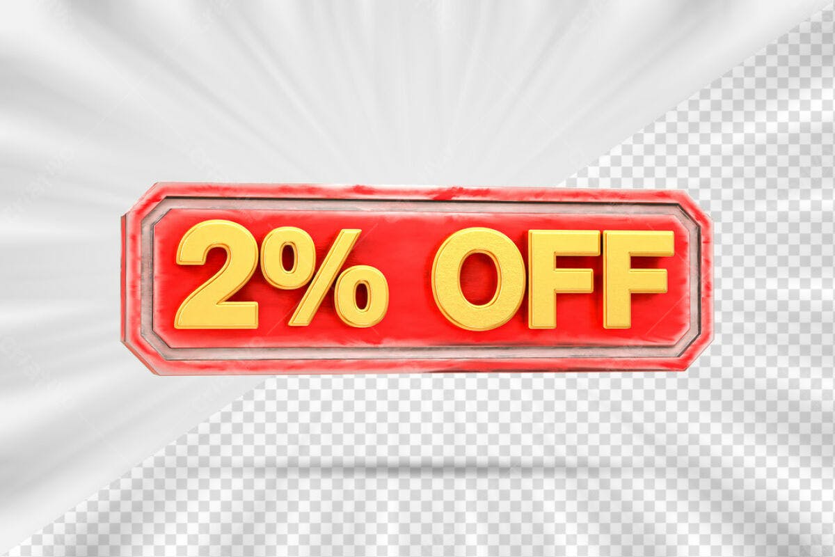 Banner 2% OFF PSD Editável