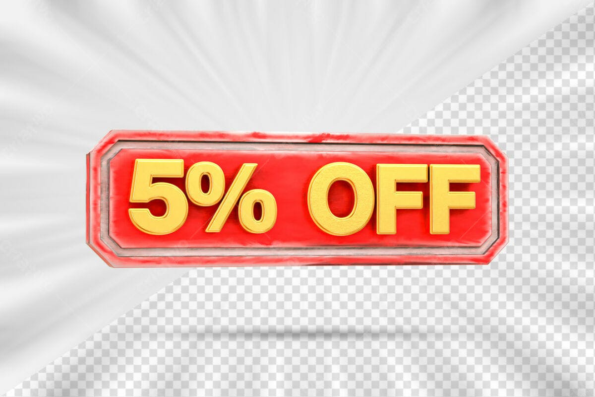 Banner 5% OFF PSD Editável