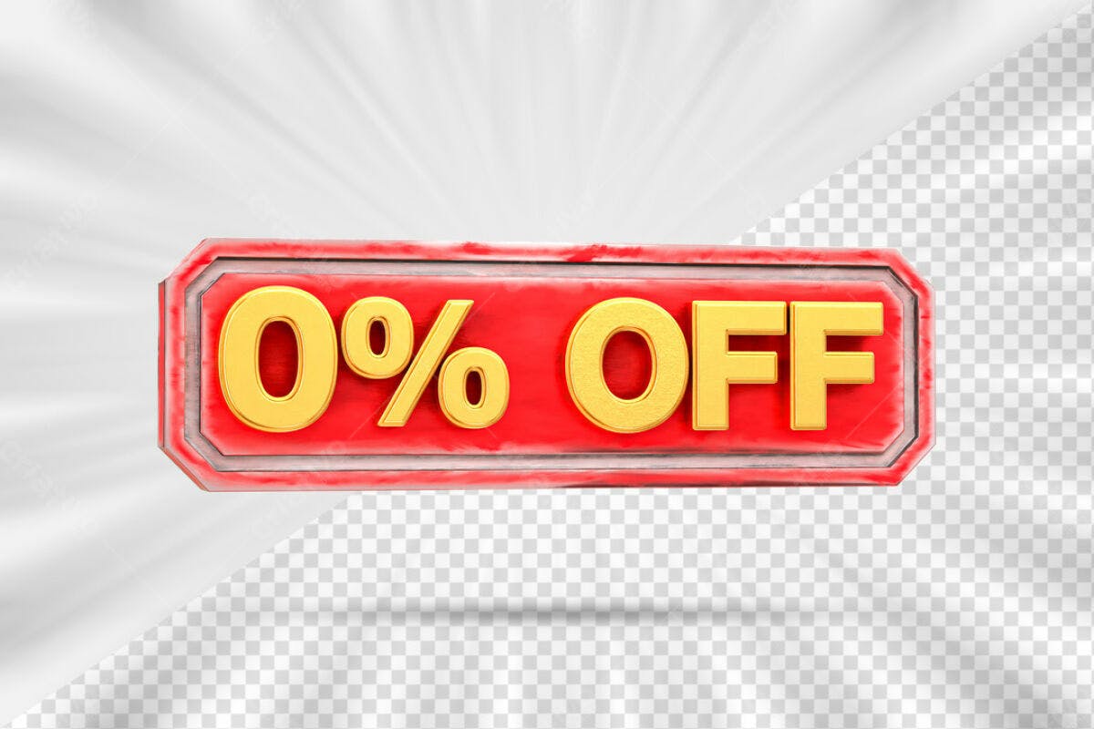 Banner 0% Off PSD Editável