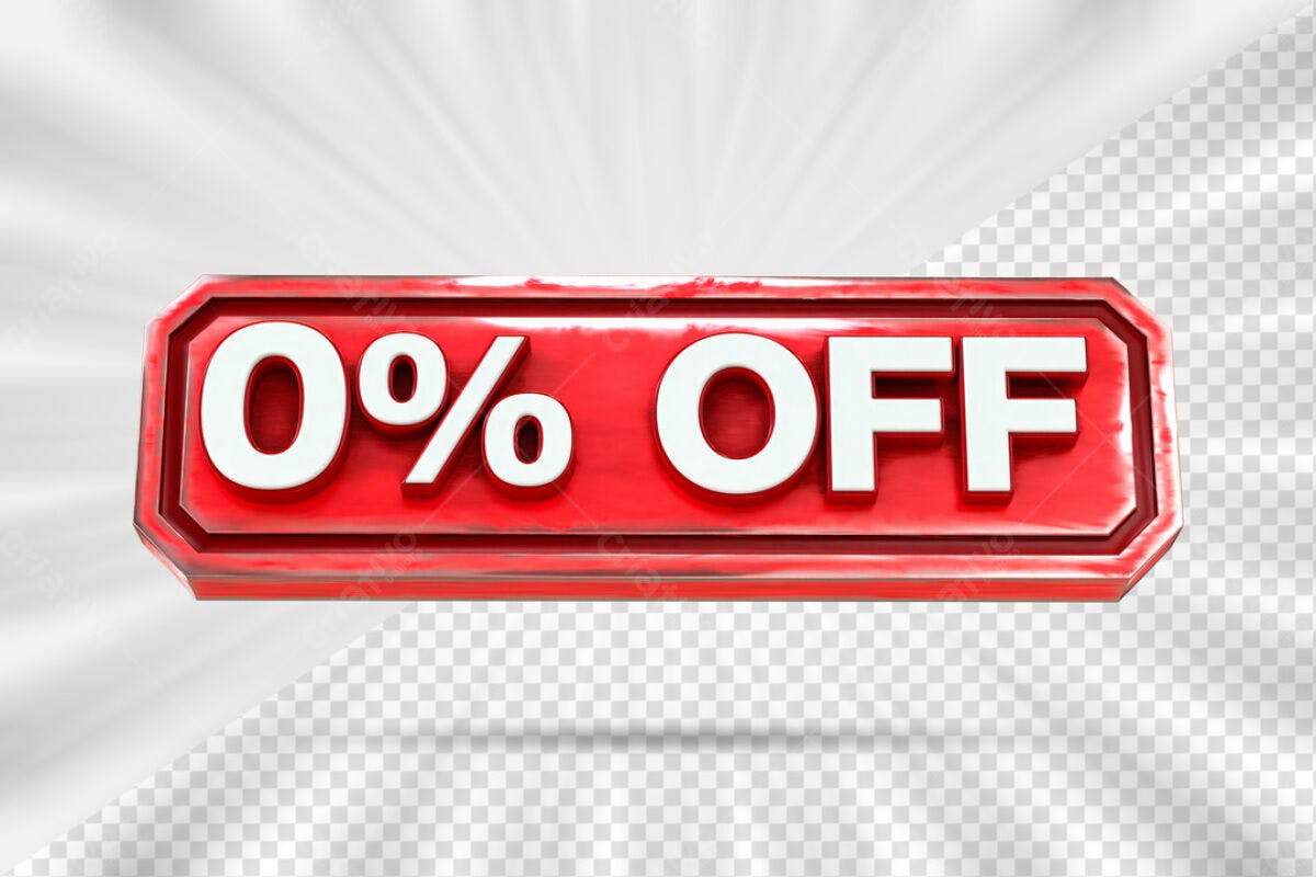 Banner 0% OFF PSD Editável