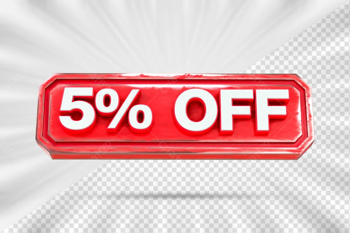 Banner 5% OFF PSD Editável