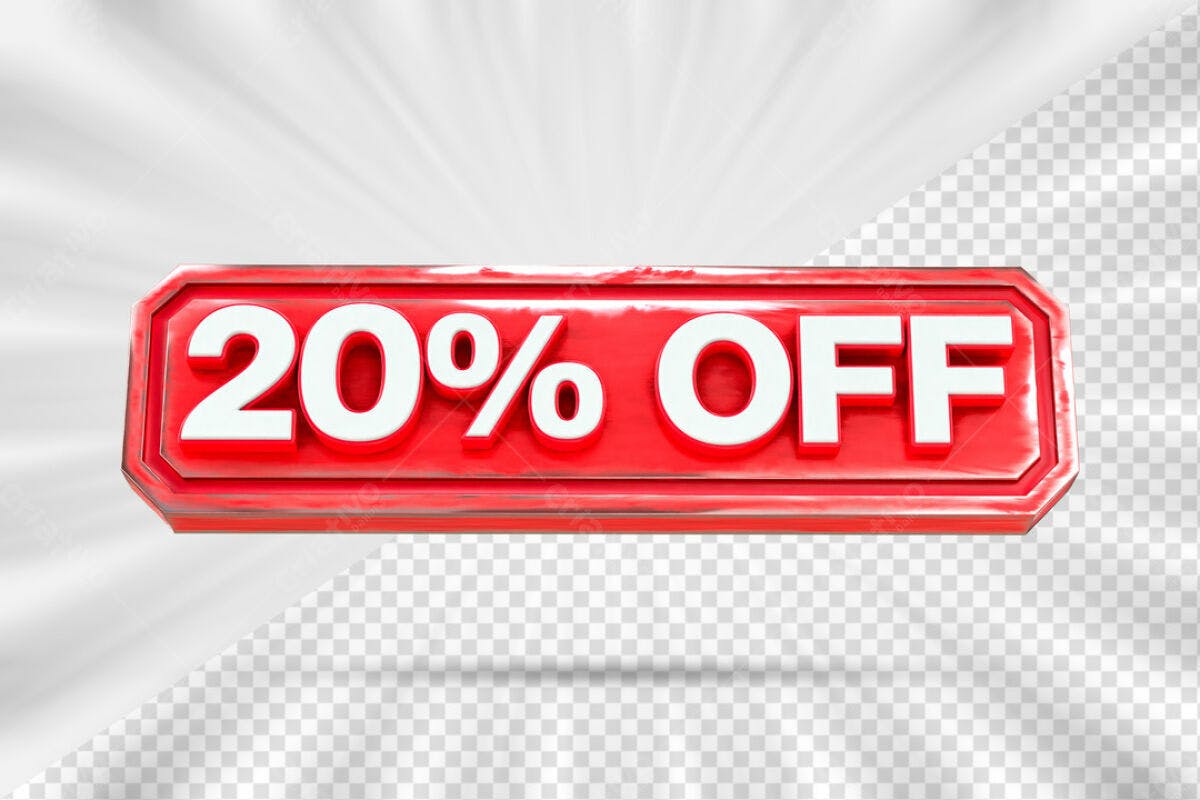 Banner 20% OFF PSD Editável