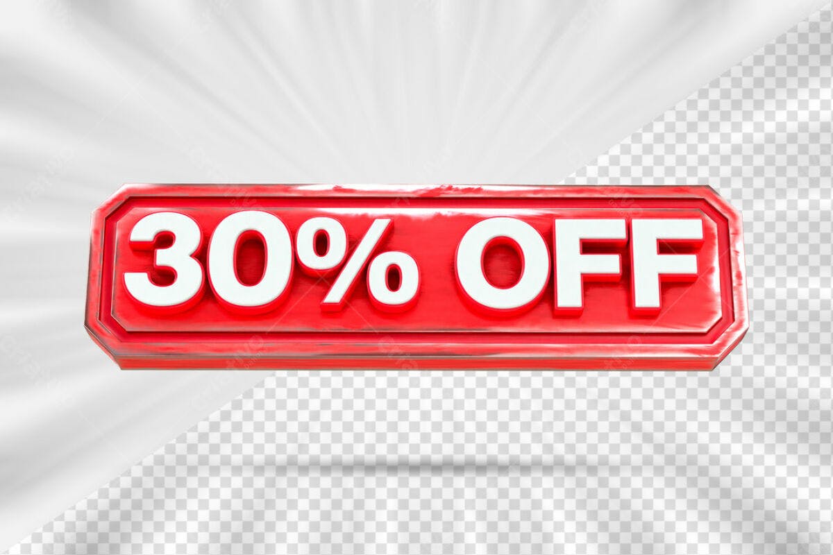 Banner 30% OFF PSD Editável