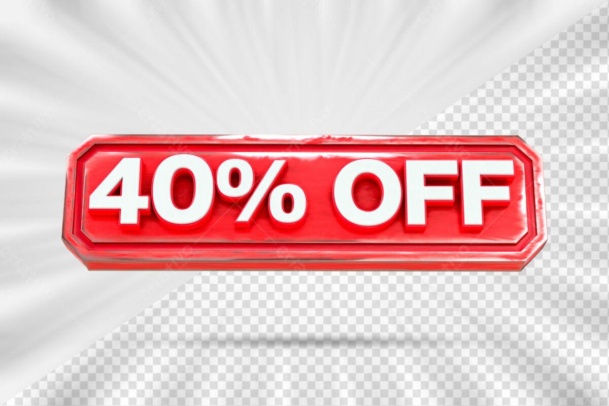 Banner 40% OFF PSD Editável