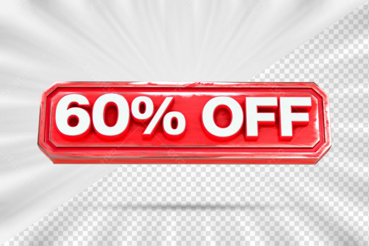 Banner 60% OFF PSD Editável