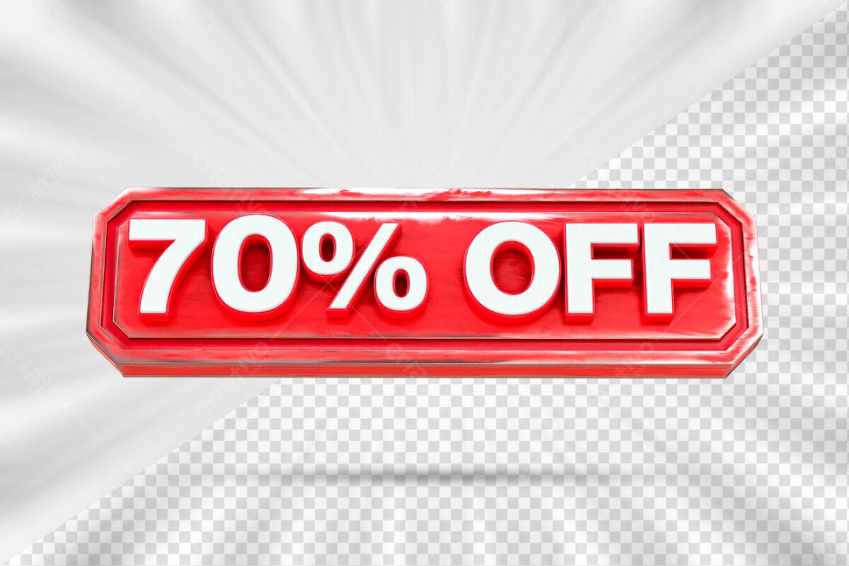 Banner 70% OFF PSD Editável