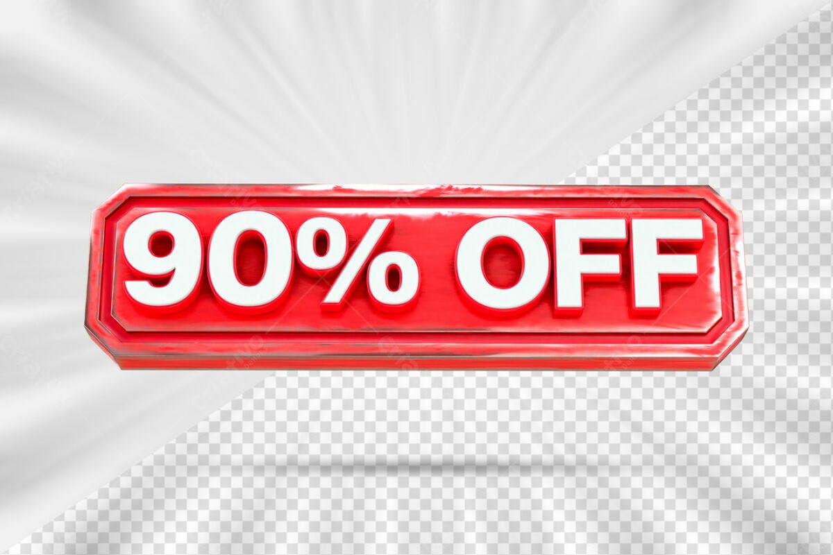 Banner 90% OFF PSD Editável