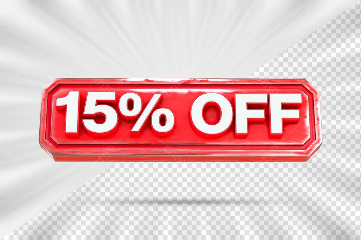 Banner 15% OFF PSD Editável