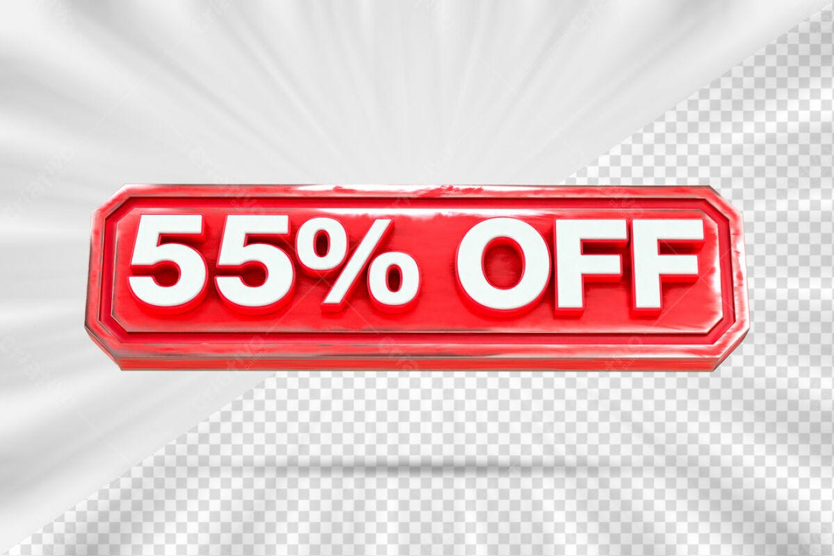 Banner 55% OFF PSD Editável