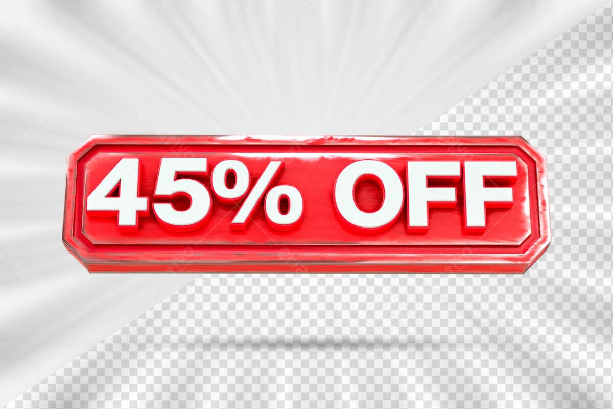 Banner 45% OFF PSD Editável