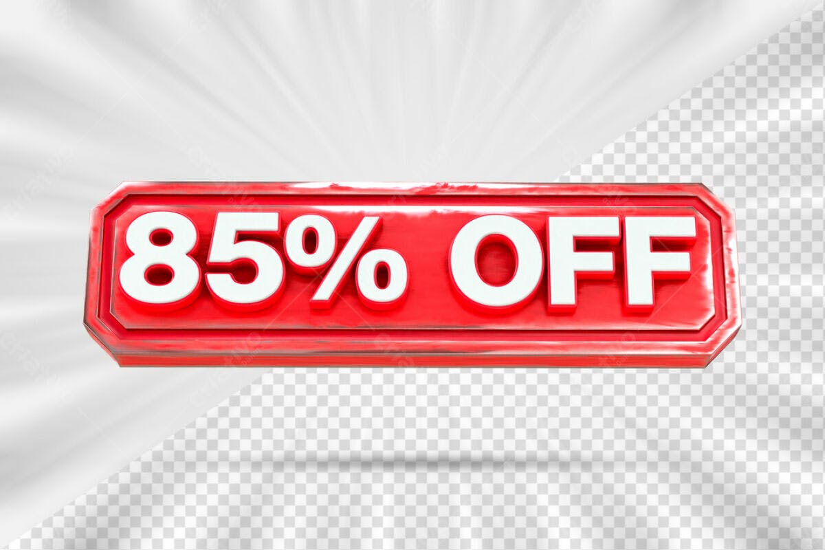 Banner 85% OFF PSD Editável