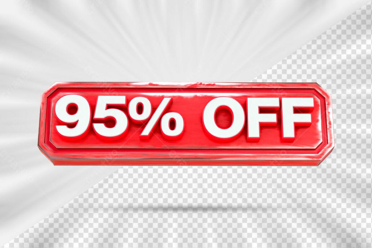 Banner 95% OFF PSD Editável
