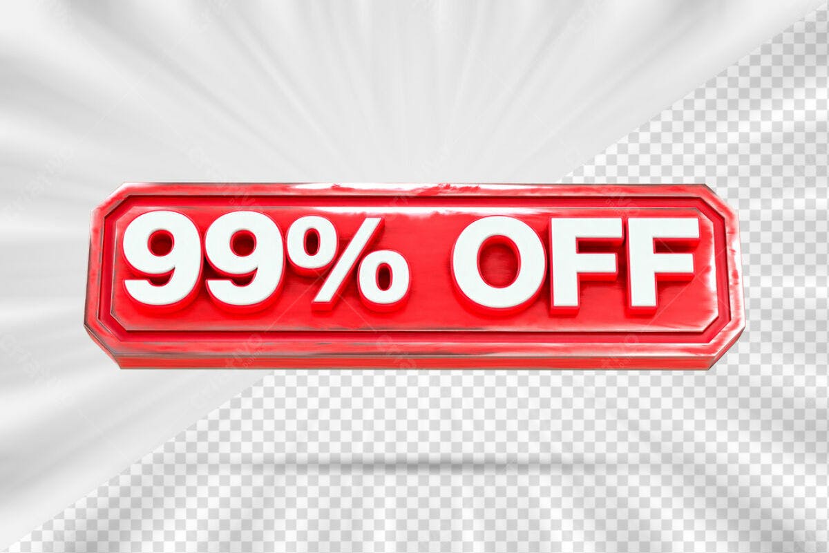 Banner 99% OFF PSD Editável