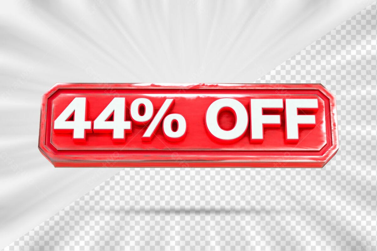 Banner 44% OFF PSD Editável