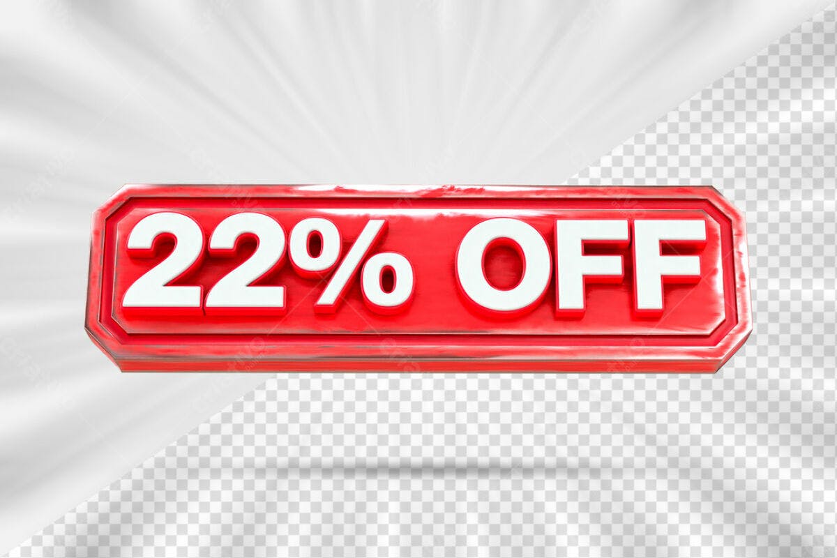 Banner 22% OFF PSD Editável