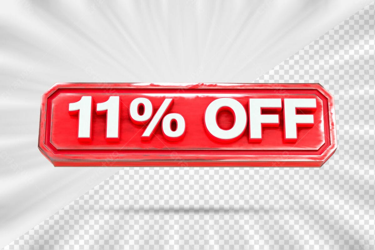 Banner 11% OFF PSD Editável