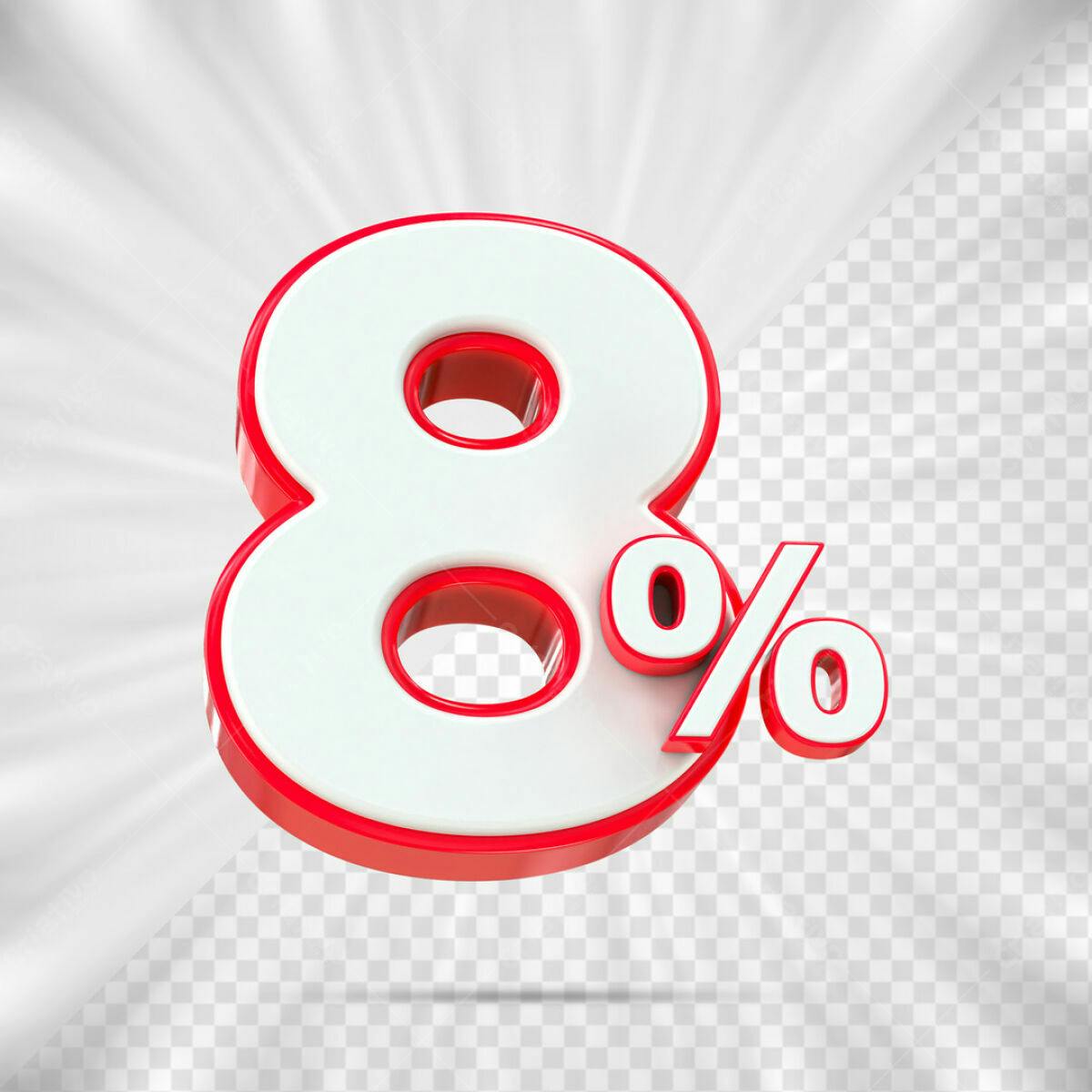 Elemento Gráfico 8% Desconto PSD Editável