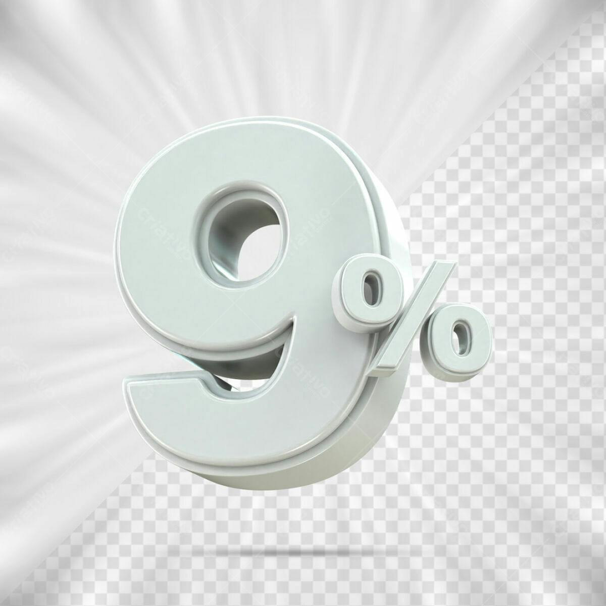 Design 9% Desconto PSD Editável