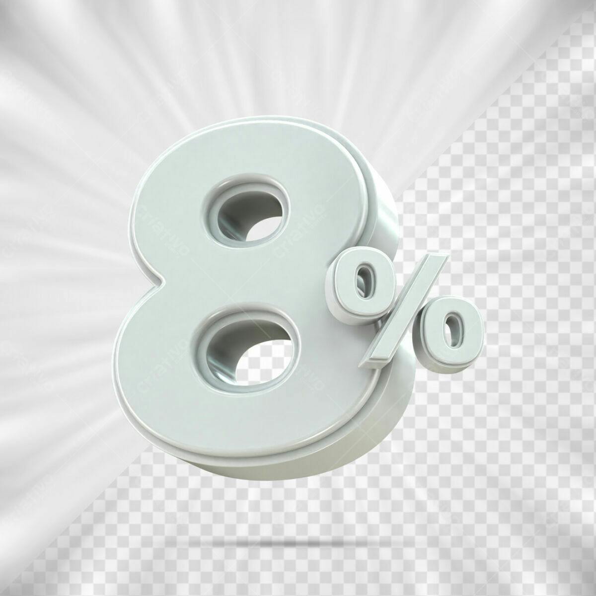 Design 8% Desconto PSD Editável