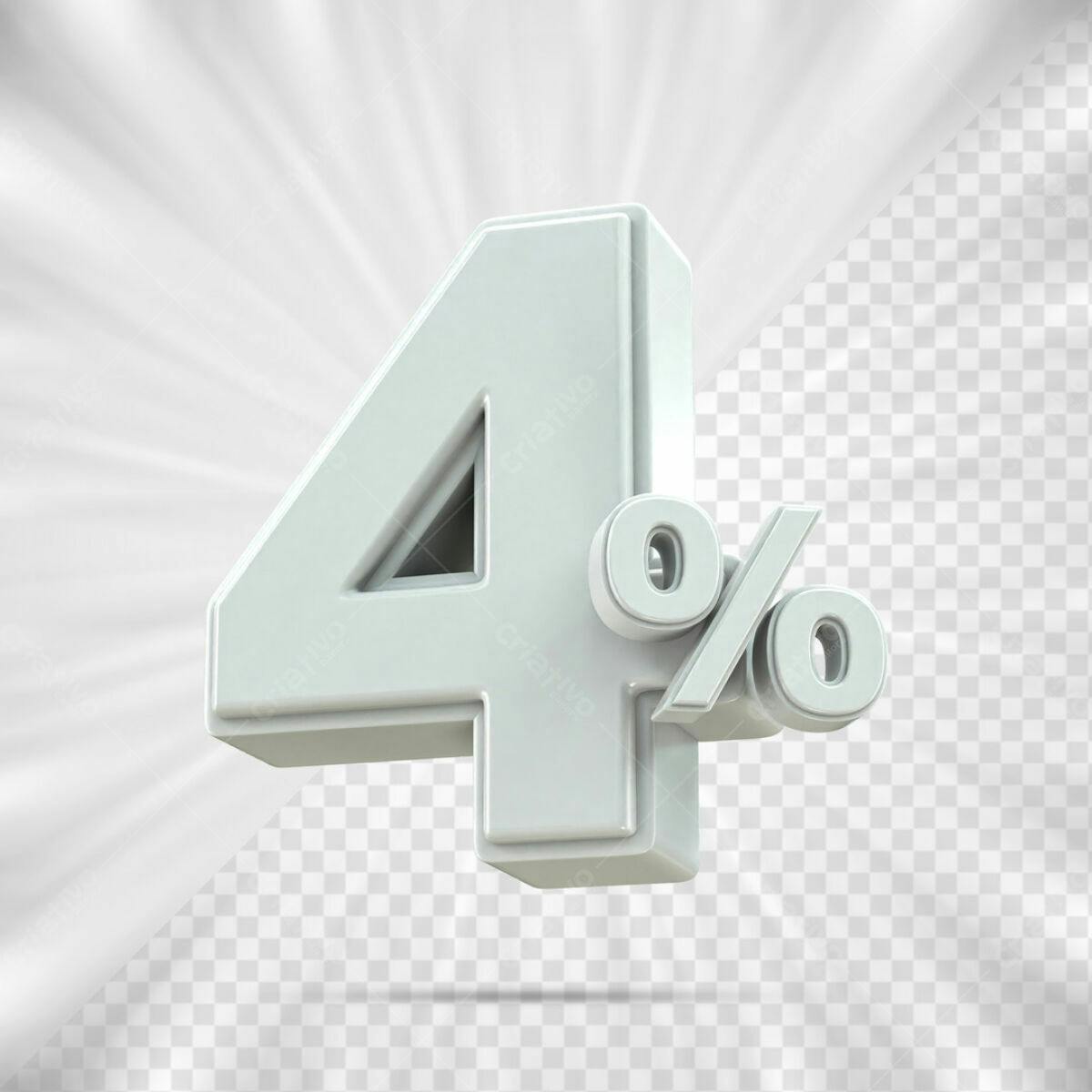 Elemento 4% Desconto PSD Editável