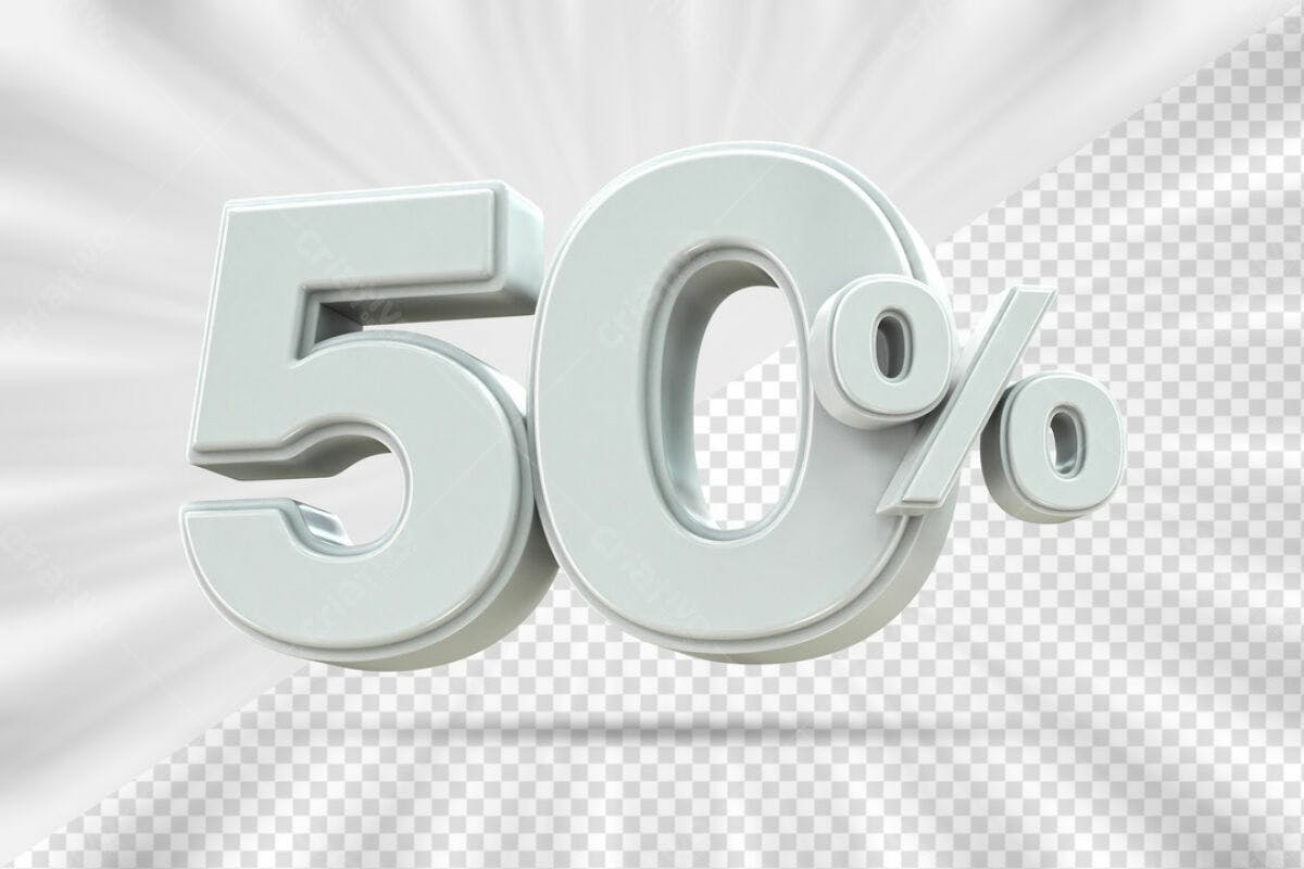 Banner 50% Desconto PSD Editável