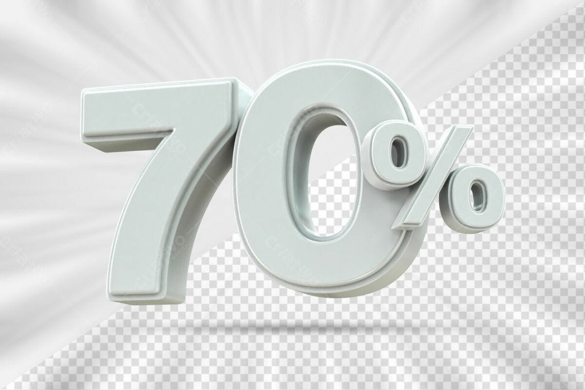 Design de Desconto 70% PSD Editável