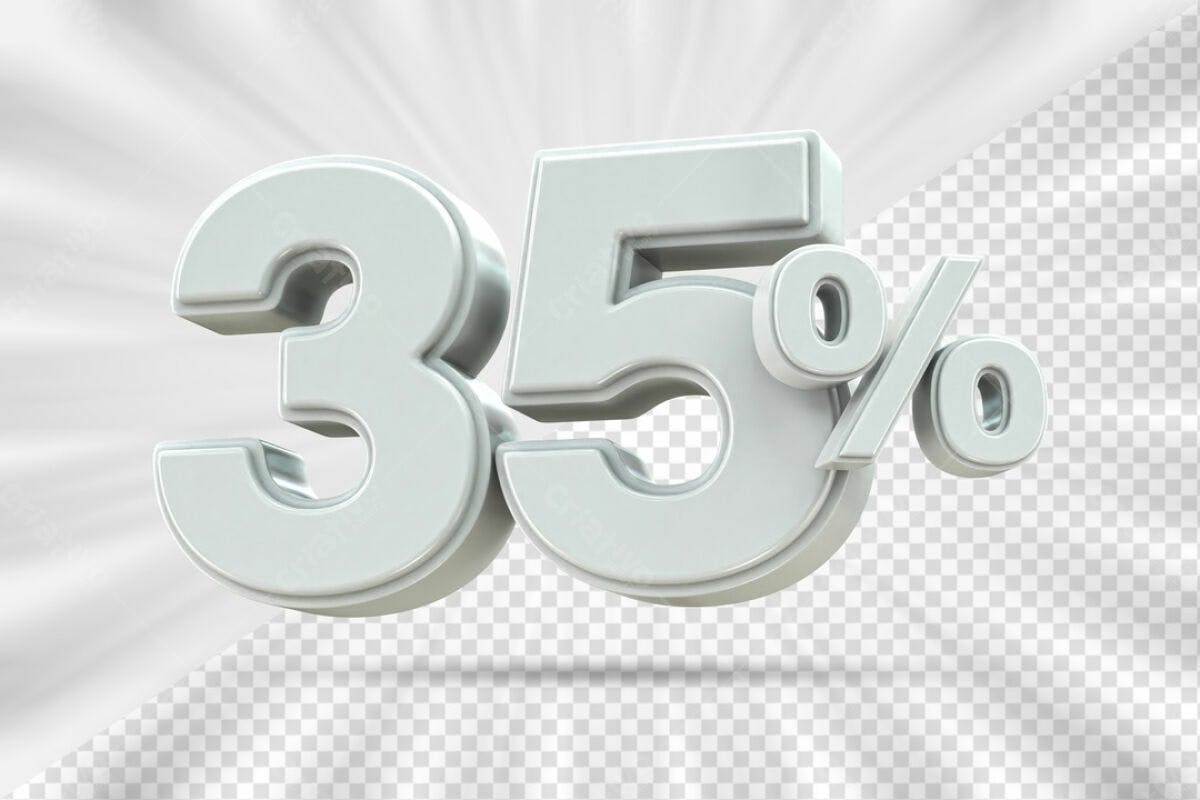 Kit de Numerais 35% Off PSD Editável
