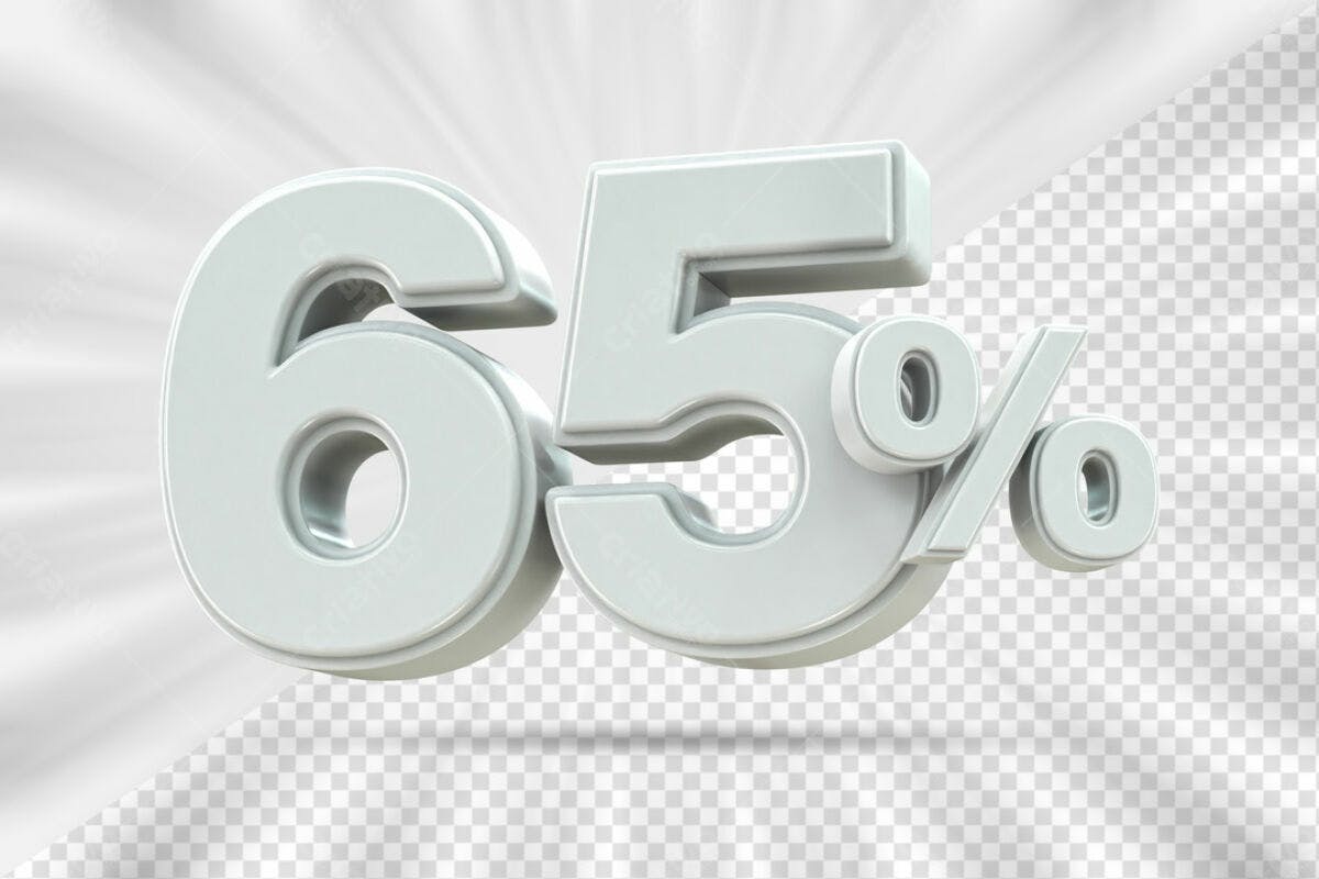 Kit de Desconto 65% PSD Editável