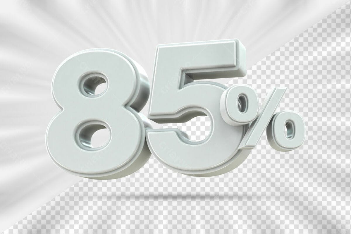 Elemento 85% de Desconto PSD Editável