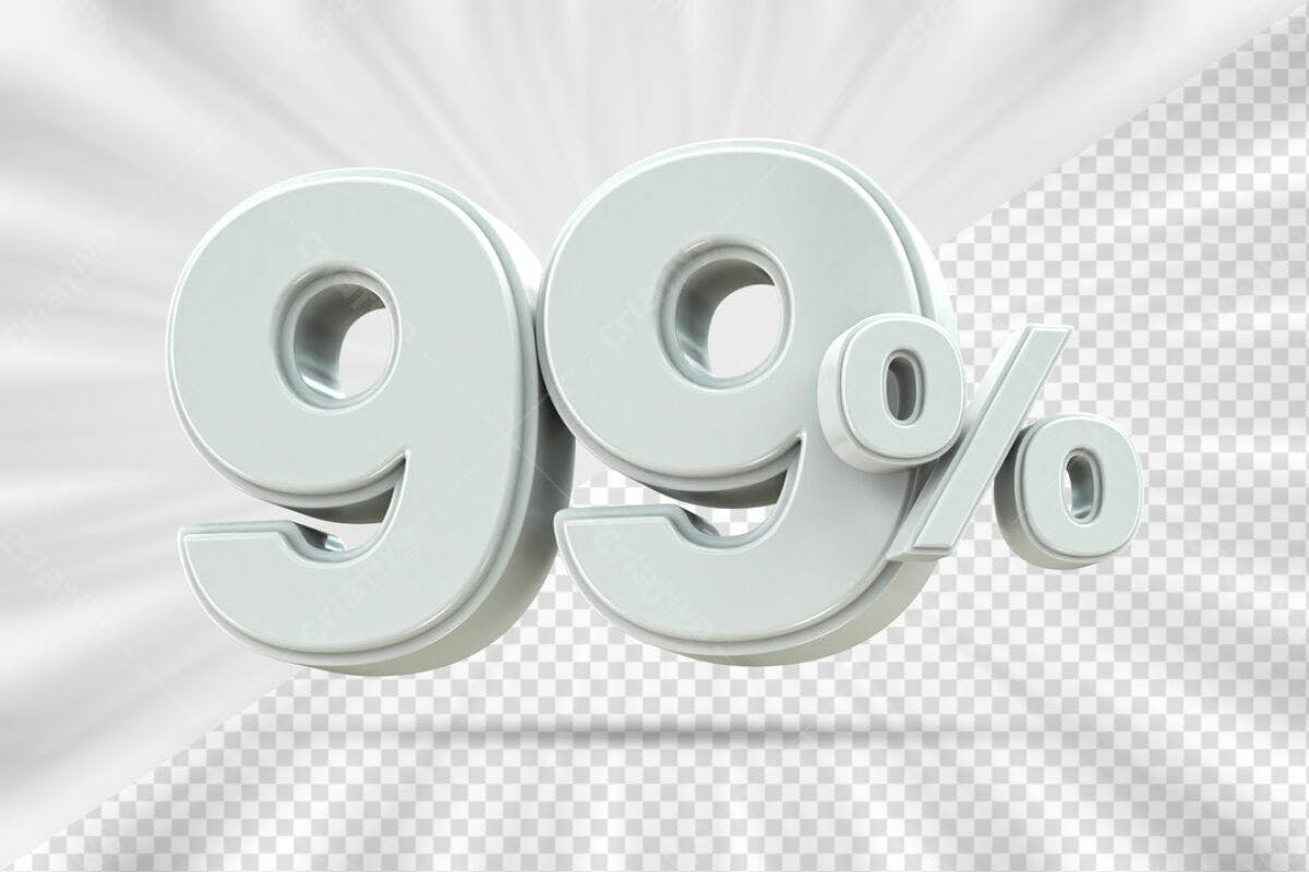 Elemento 3D 99% Desconto PSD Editável