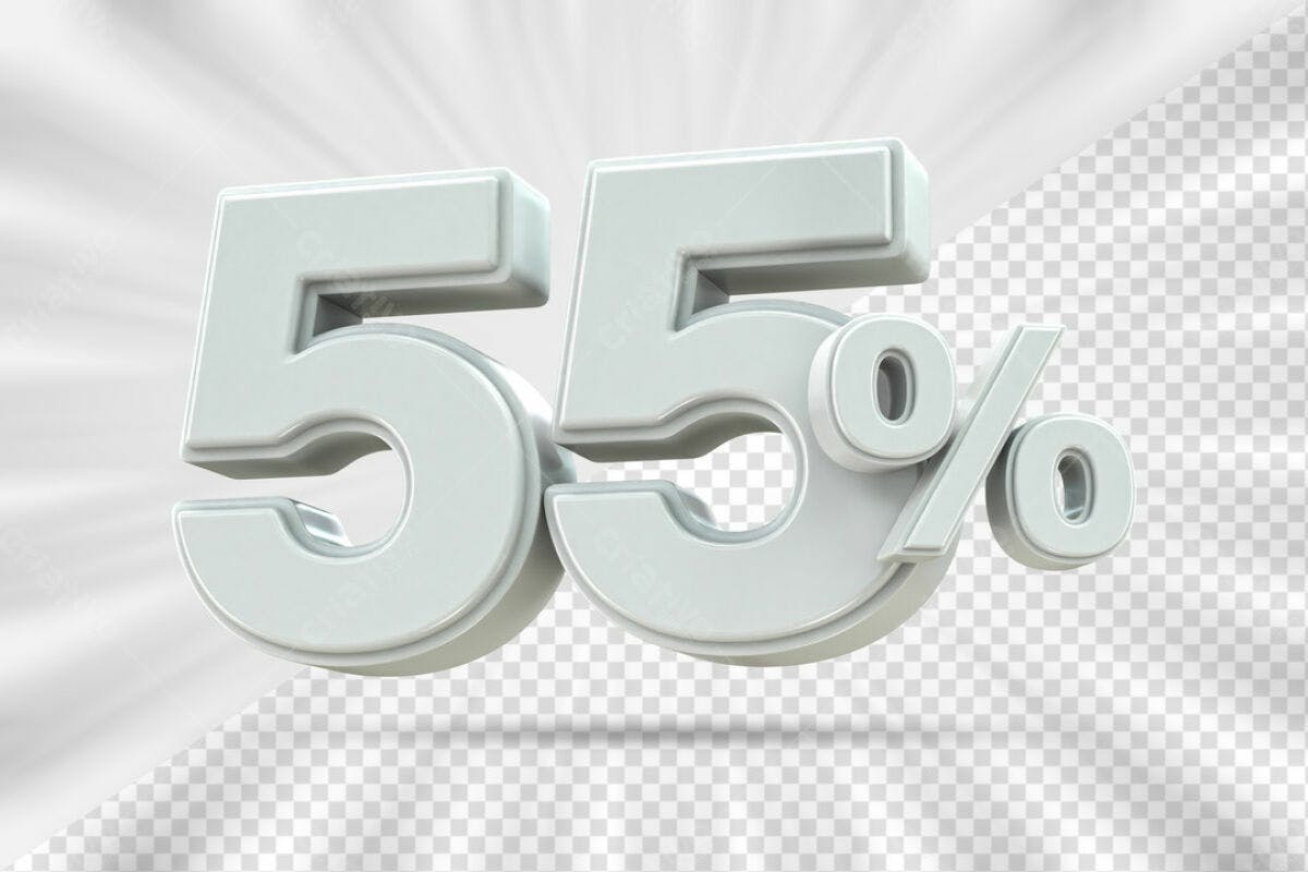 Banner 55% Desconto PSD Editável
